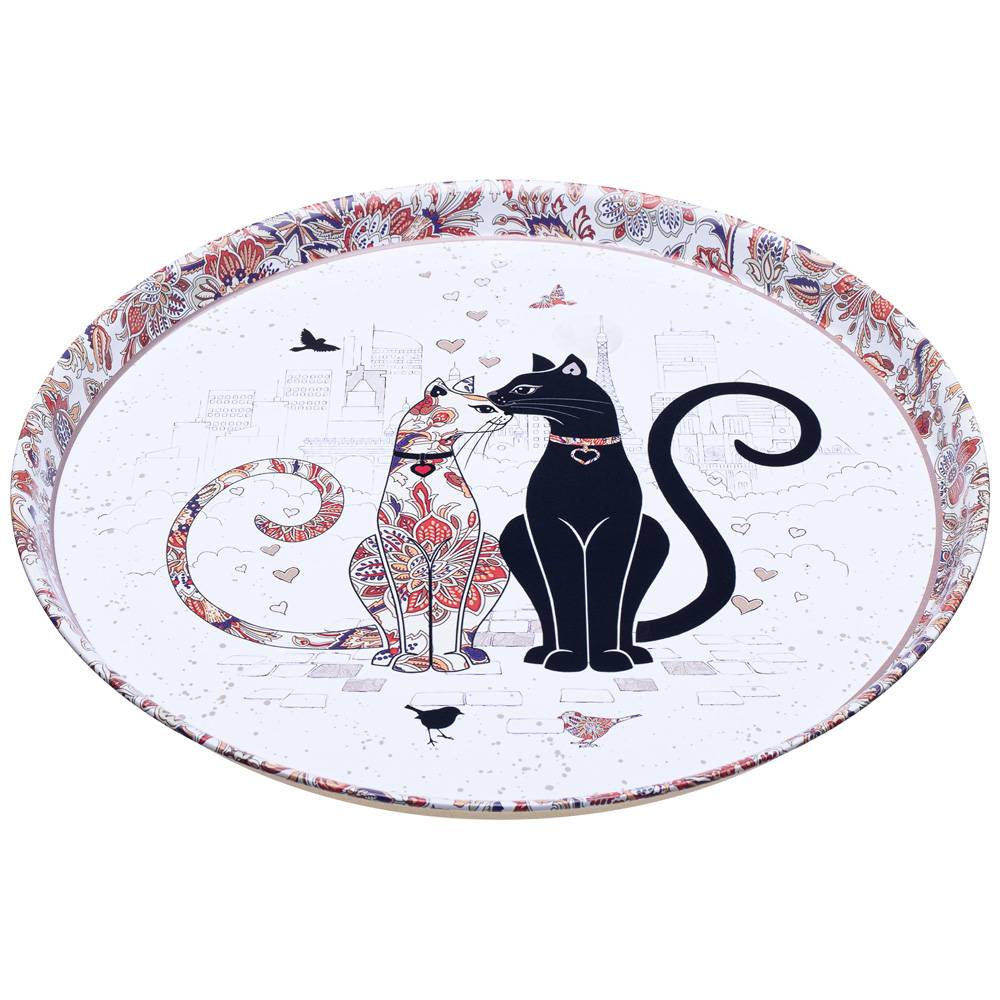 ПОДНОС СЕРВИРОВОЧНЫЙ AGNESS, ПАРИЖСКИЕ КОТЫ, 33*2, 1 СМ