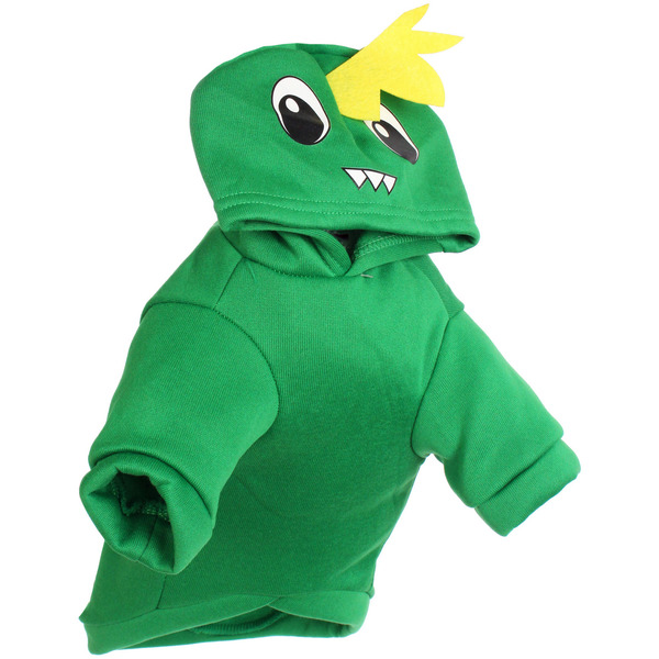 Кофта - толстовка с капюшоном для собак мелких пород "МОДНЫЙ БРО", динозаврик, размер L (50*35*26см) Ultramarine