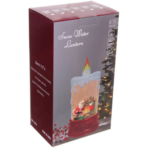 Сувенир с подсветкой "Волшебная красавица" 12*8*24,5 см (работает от 3*ААА и USB+музыка, подсветка, эффект снегопада)