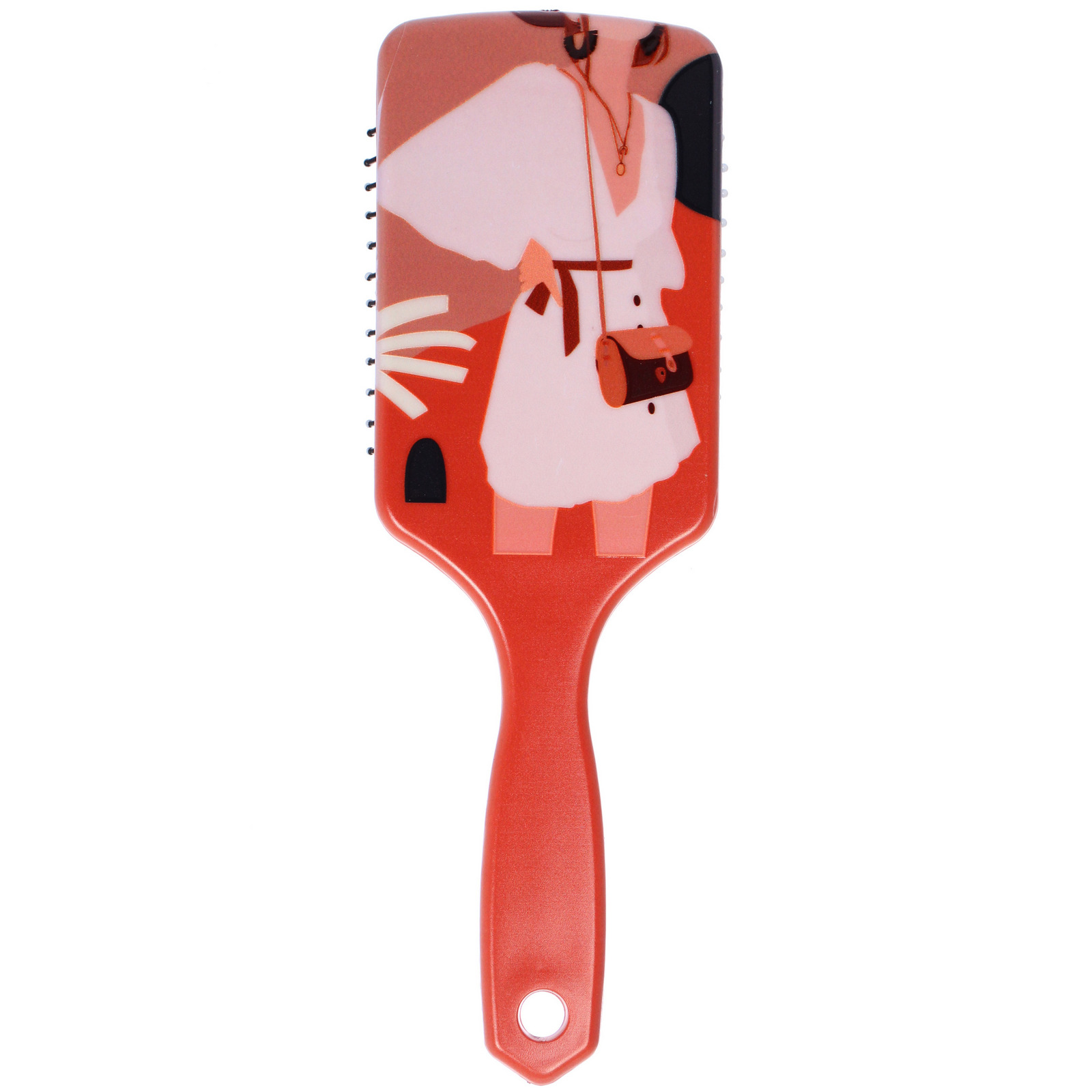 Расческа массажная прямоугольная форма "КОЛЛЕКЦИЯ ИМАНИ - МИРА", микс 4 дизайна, 24*7,5см (PVC упаковка)