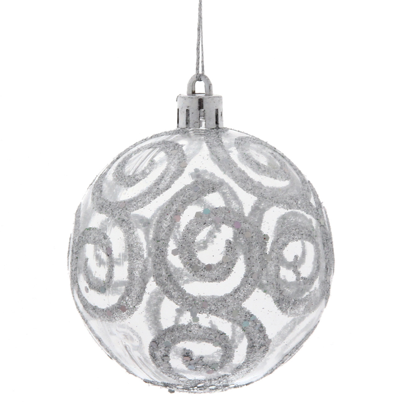 Новогодние шары 7см (набор 3шт) "Зимние узоры", микс