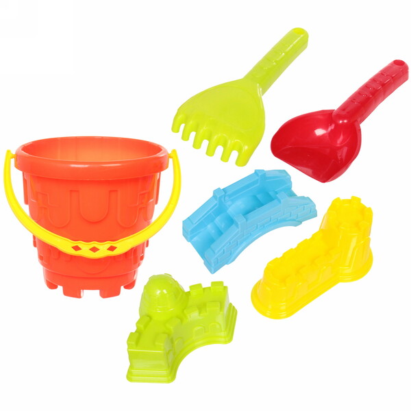 Набор для игры в песочнице "Строитель замков", 21*16 см, 6 предметов, микс