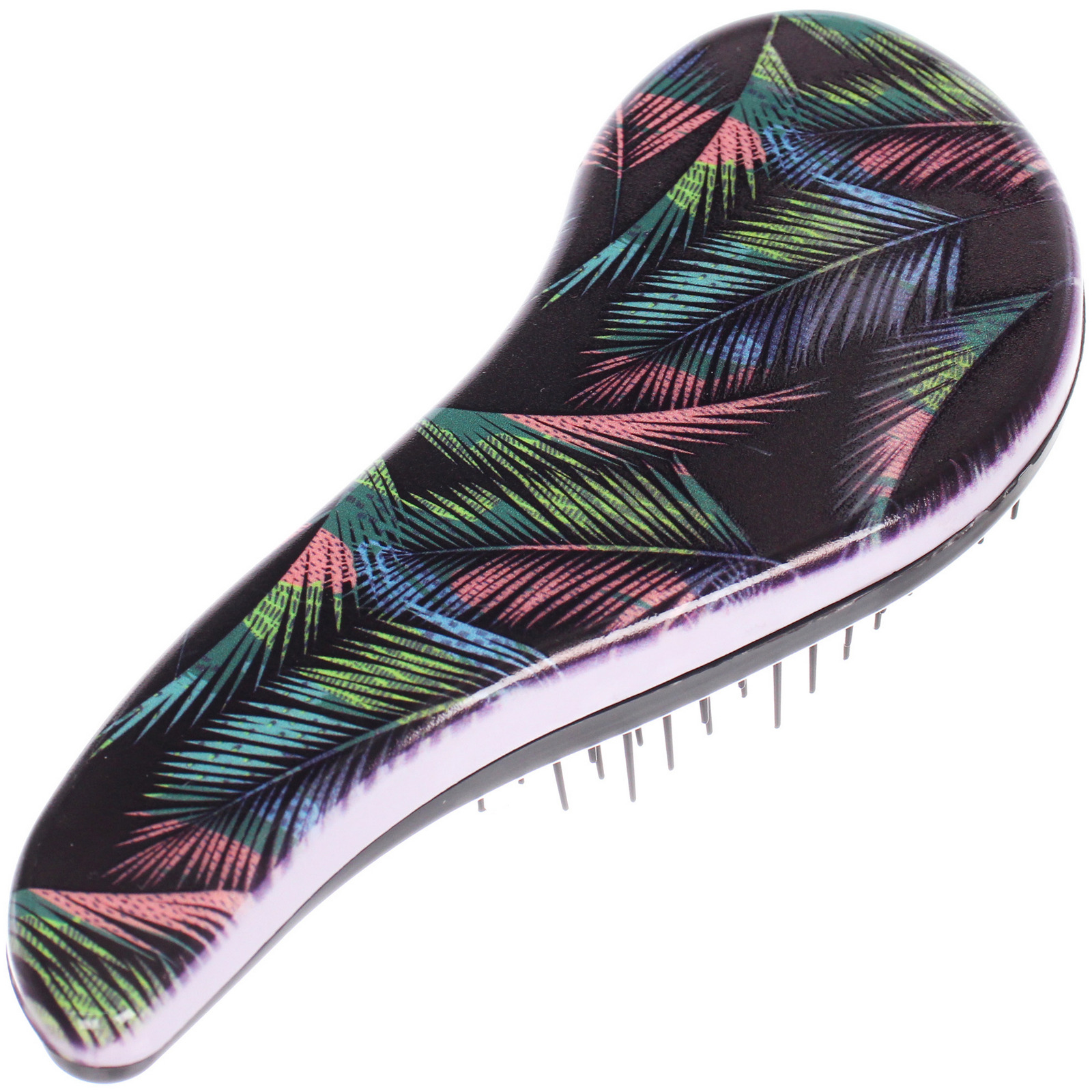 Расческа массажная компактная "ЭФФЛОДИ", микс 4 дизайна, 18*7,5см (PVC коробка)