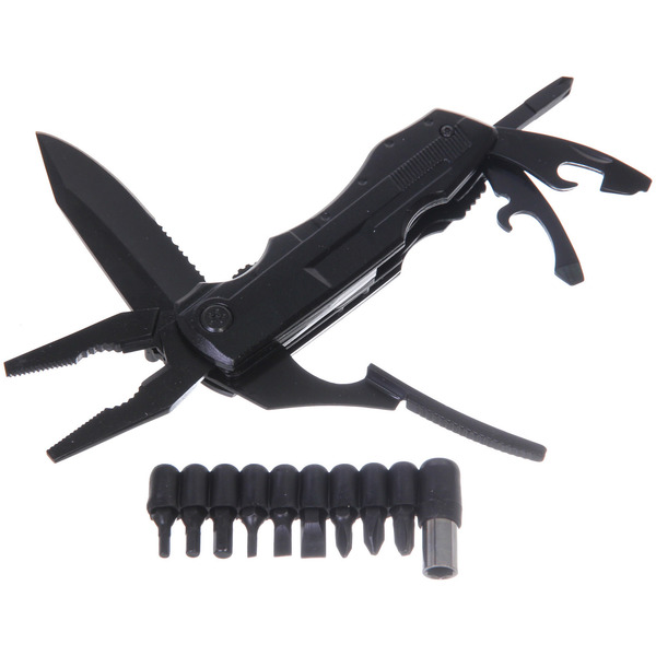 Мультитул на базе пассатижей 6 предметов, 9 бит, 11см P2-41, в чехле