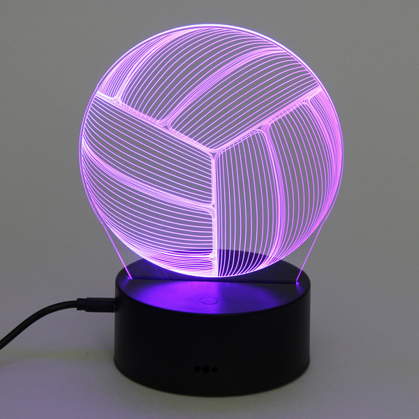 Светильник ночник "3D-Мяч" на пластиковой подставке, с включателем USB