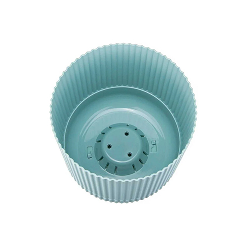 Кашпо 3.6 л IDEA ВЕЛЬВЕТ М 3182, с пристегнутым поддоном, морская волна, 180 мм