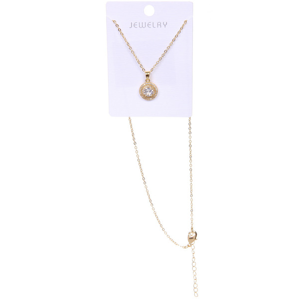 Подвеска из гиппоалергенного сплава со стразами "ЭЛЛАДА", цвет серебро и золото, d-20см/1см