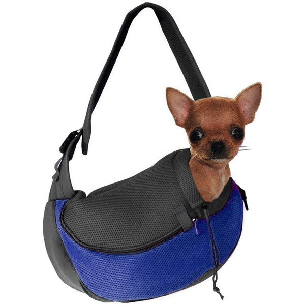 Сумка - переноска для животных через плечо "ЛЮБИМЫЙ БРО, цвет синий, 45*13см (Лейбл)