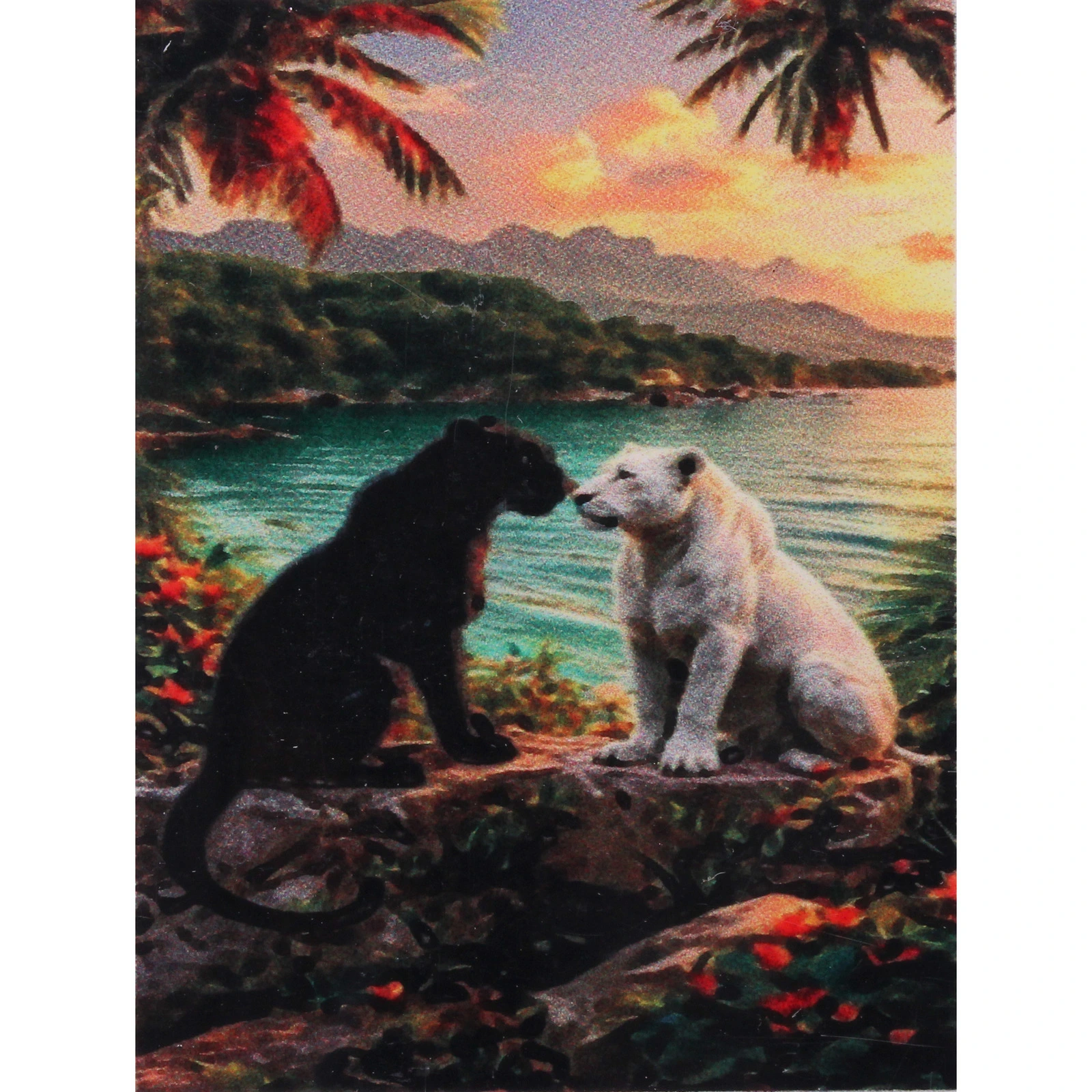 Алмазная мозаика в рулоне 30*40см полная выкладка "DIAMOND", Парочка