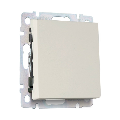 Выключатель проходной 1-клавишный 10А бежевый "Нептун" (SBE-05i-10-SW12-0)