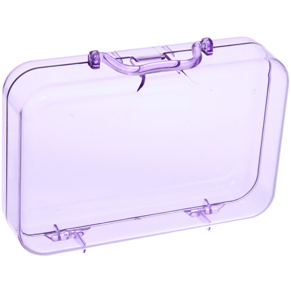 Шкатулка пластиковая "KiKi HAUS", чемоданчик, цвет сиреневый, 17.8*11.8*5см (в пакете)