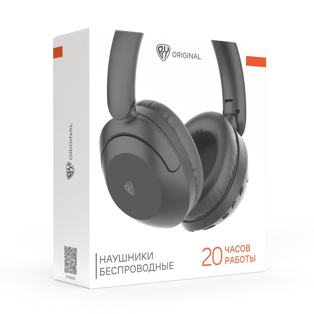 BY Наушники беспроводные полноразмерные FlexTunes, 400мАч, BT5.3, чёрный