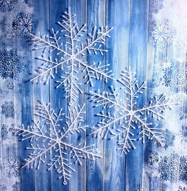 Украшение новогоднее "Снежинка" 21 см (набор 3 шт), Белый