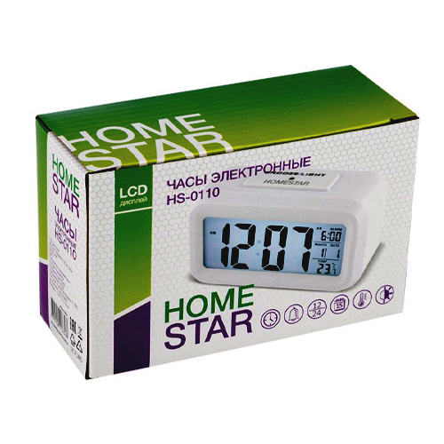 Часы электронные HOMESTAR HS-0110, белые