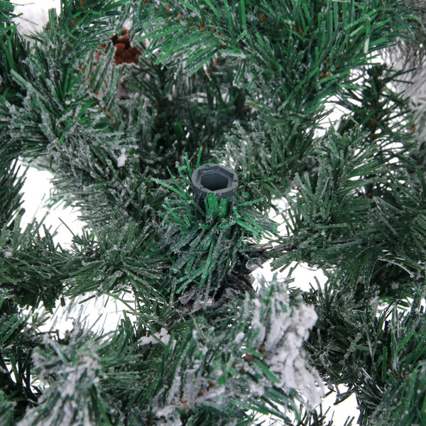 Елка "Заснеженная принцесса" 180 см, ПВХ, леска, резина с белым напылением (838 веток)