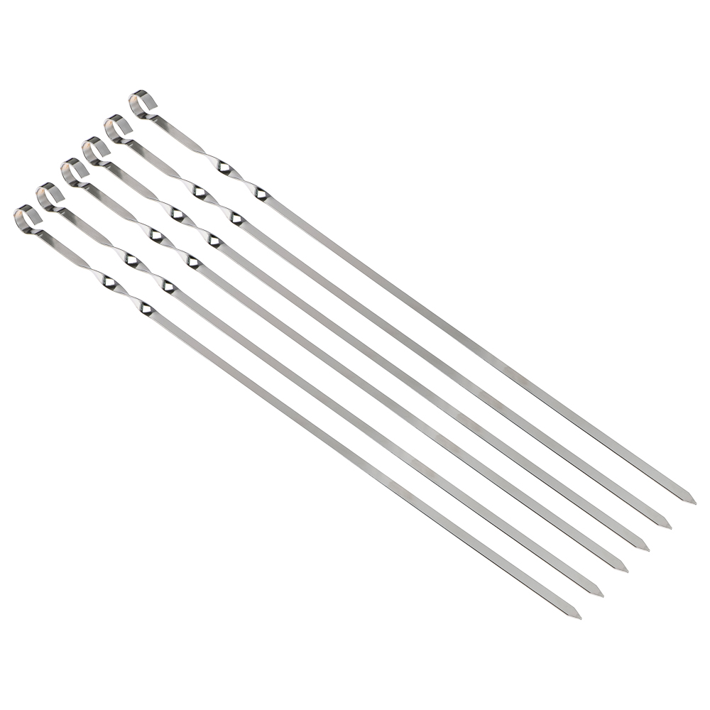 GRILLBOOM Набор шампуров 6шт, нерж.сталь, 60см, в чехле