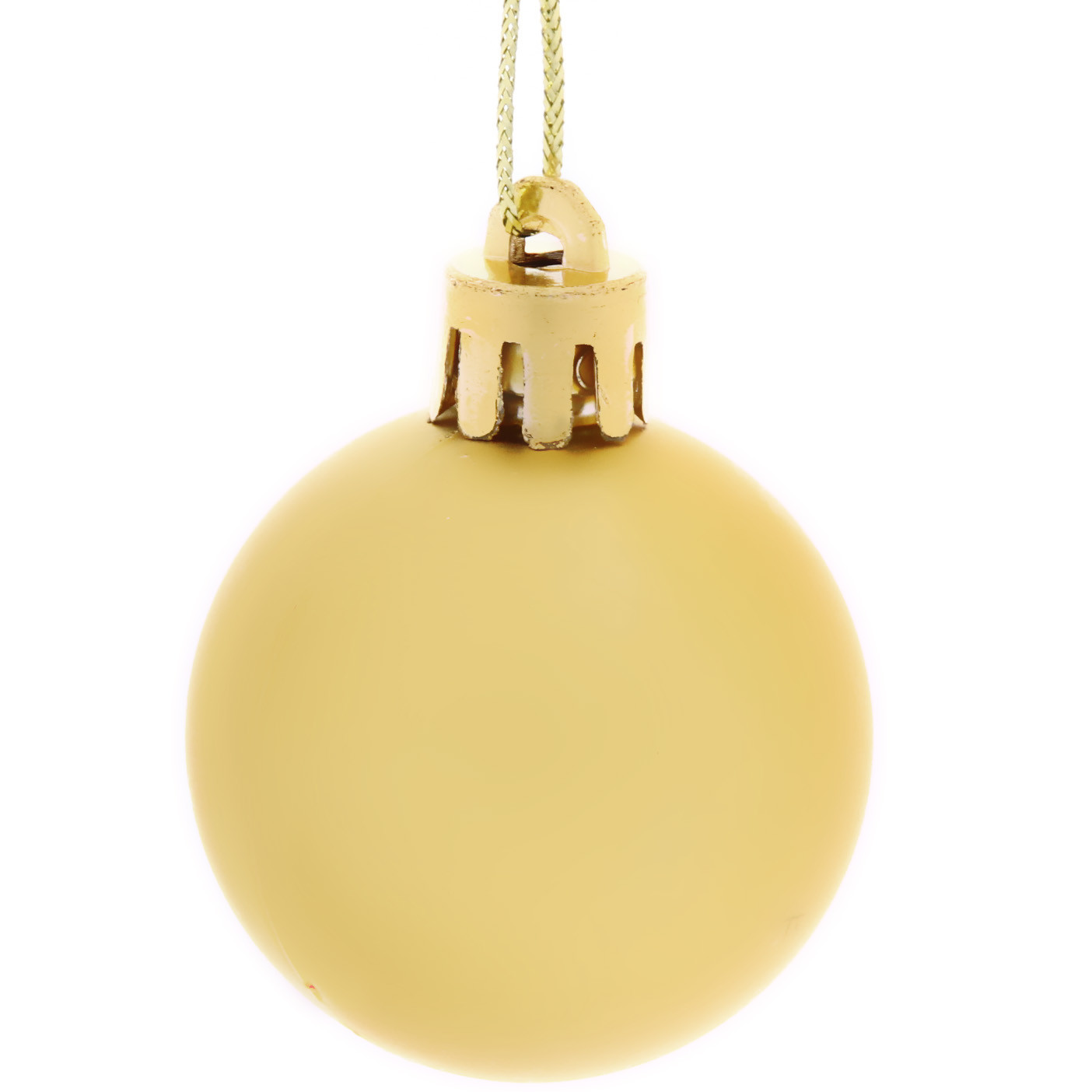 Новогодние шары 4 см (набор 6 шт) "Микс фактур", золотой