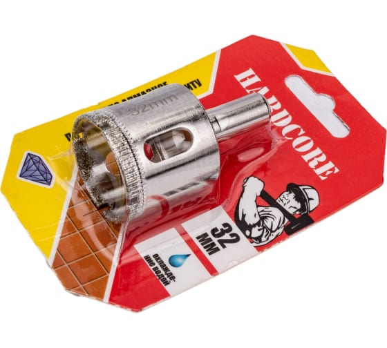 Сверло алмазное "Hardcore" по керамике и стеклу 32 мм