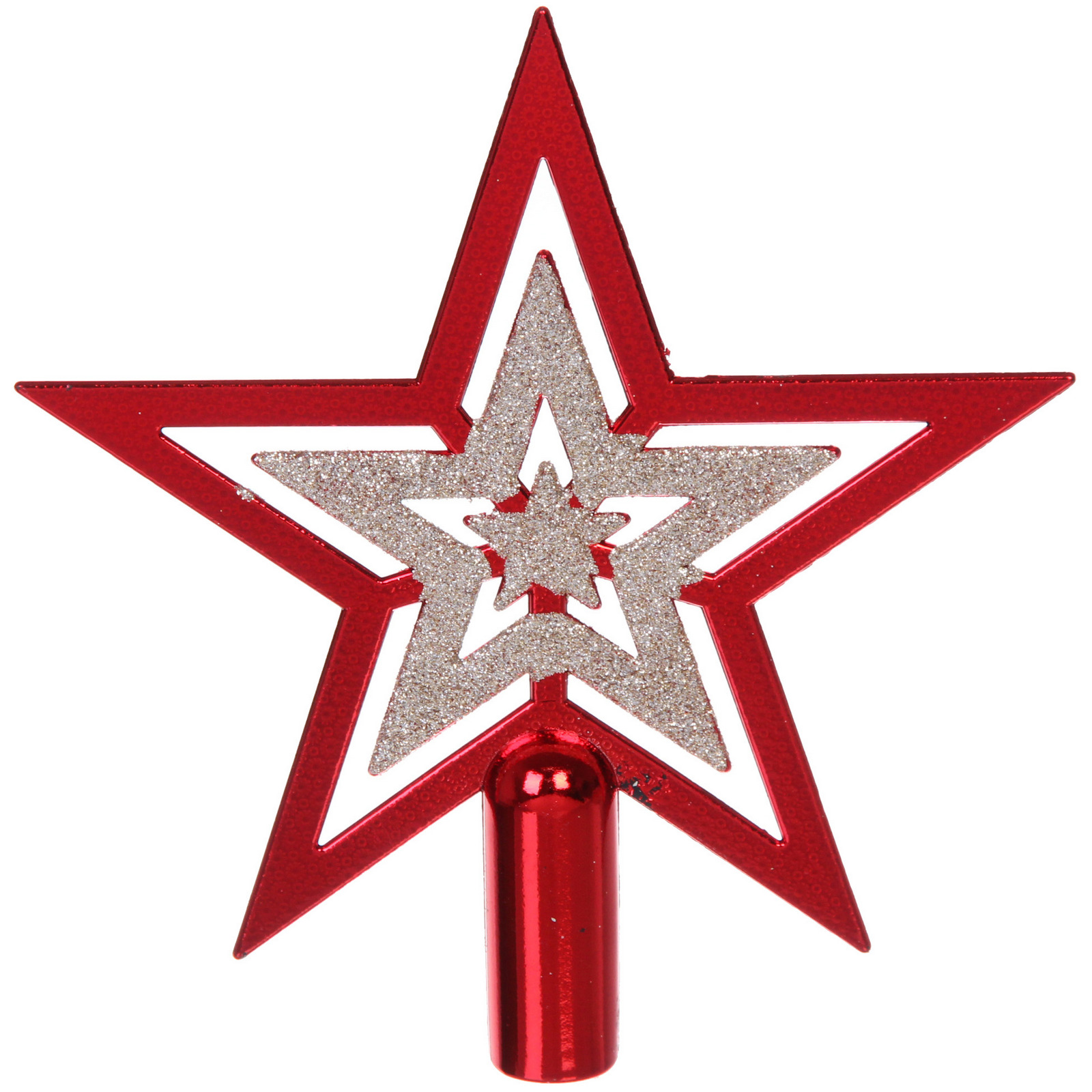 Набор ёлочных украшений "Сказочная зима" 45 предметов, Красный/Шампань