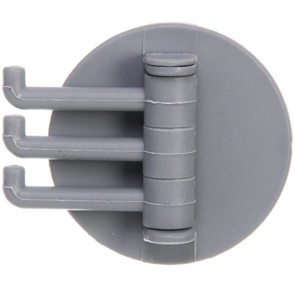 Крючок настенный многофункциональный на липкой основе "ИДЕЯДОМА", цвет серый, нагрузка 1кг/7*6см (пакет с подвесом)