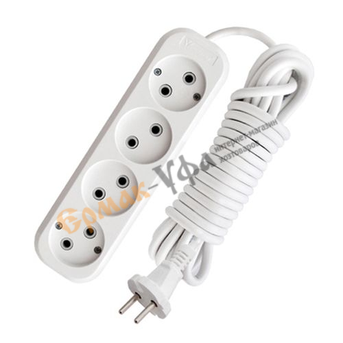 Удлинитель 4-местн 3 м без заземления