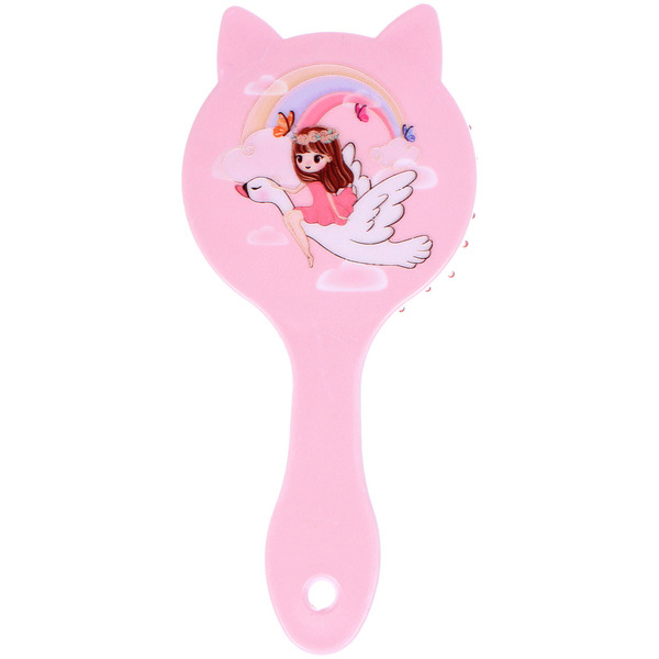 Расческа массажная детская "ДРУЖБА", микс 4 дизайна, 16*8см (пакет с подвесом)