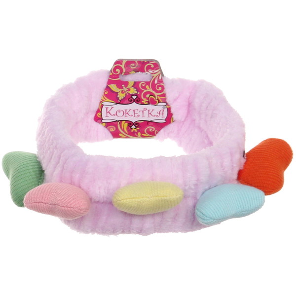 Повязка на голову "Кокетка - Сердечки", микс 6 цветов, 20*6см