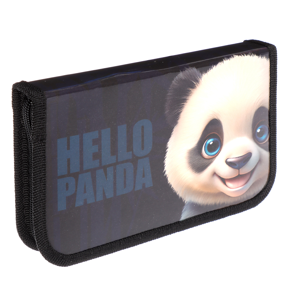 Пенал жесткий прямоуг., 19х11,5см, "Панда/Рэйсинг Тим ", 1 отд., ламинированный картон