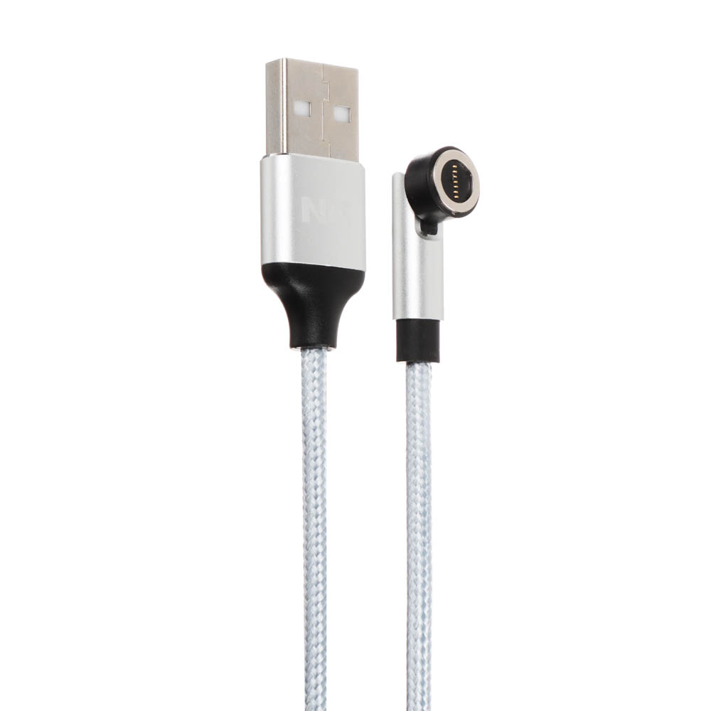 NG Кабель для зарядки магнитный поворотный 3 в 1, iP/Micro USB/Type-C, 1м, 2.4, тканевая оплетка NG Кабель для зарядки магнитный поворотный 3 в 1, iP/Micro USB/Type-C, 1м, 2.4, тканевая оплетка
