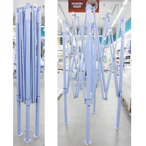 Тент-шатер "Дворец" раздвижной 3*3*2,5м, 3 стенки+антимоскитная сетка, зеленый