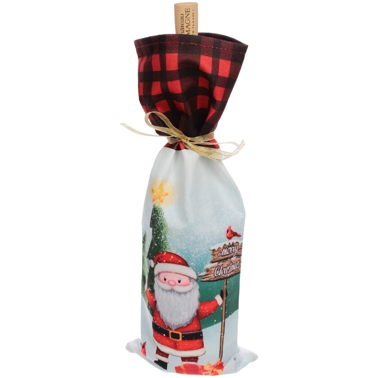 Украшение на бутылку "Новогоднее настроение" 13*36 см