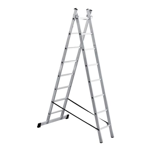 Лестница алюм. двухсекц. 2х8 ступ. выс. 2,30/3,95, вес 6,68кг, стенка проф. 1,1мм, 60х20мм UFUK Турция (1/1)