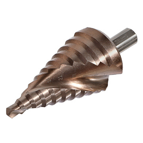 Сверло ступенчатое по металлу 6-36мм, STURM 1055-S636K, шаг 3мм Р6М5+COBALT, спираль