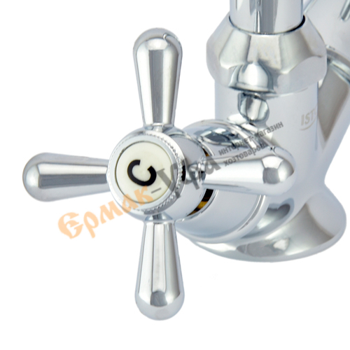 Смеситель для кухни ISTOK двуручный, кран-букса, керамика 0402. 774, 1/10