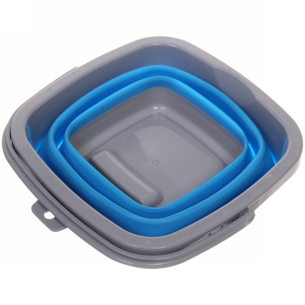 Ведро складное квадратное 5л 24х20см синее