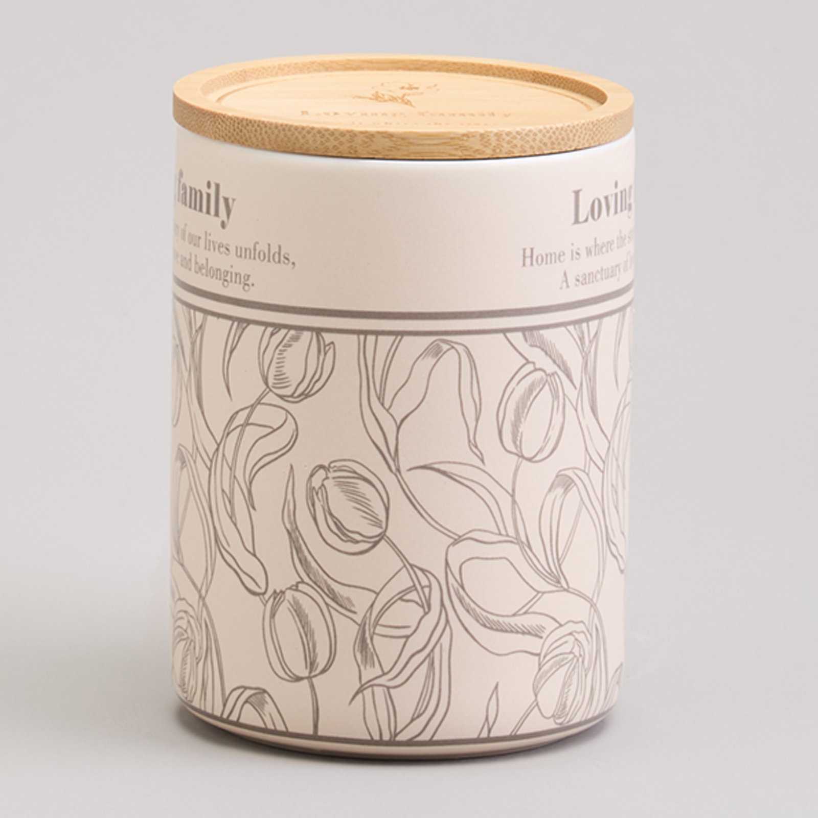 КРУЖКА LEFARD 400МЛ С БАМБУКОВОЙ КРЫШКОЙ, SWEET HOME, 8*10.9CM