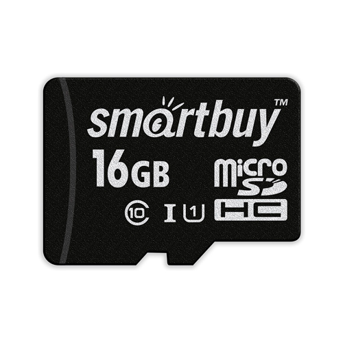 micro SDHC карта памяти Smartbuy 16GB Сlass 10 (без адаптеров)