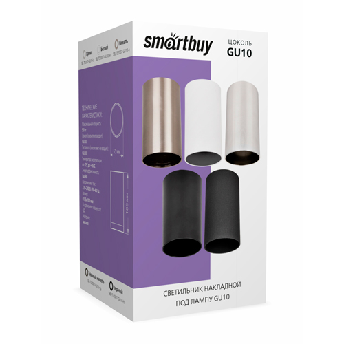 Светильник TS2007 55x100 мм накладной под лампу GU10, SBL-TS2007-GU10-b, черный