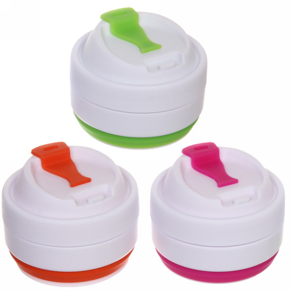 Стакан силиконовый складной 350мл "Пикник" с крышкой