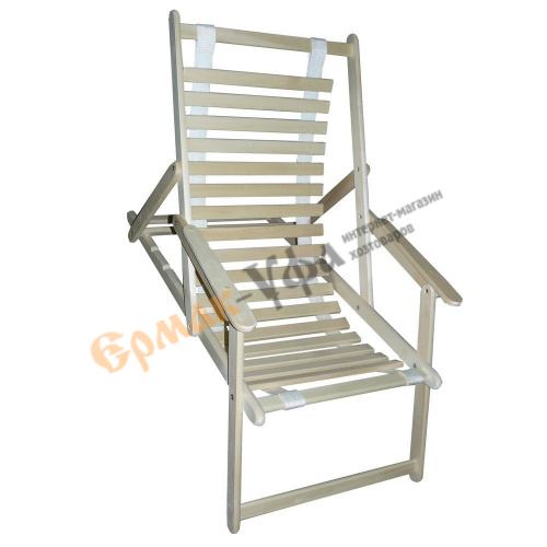 Шезлонг раскладной с подлокотниками (гибкий), Банный Мастер (1/1)