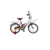 Велосипед Novatrack 16" Z,зебра,бордо/белый,крылья,багаж.хром,гудок,зеркало (рост 105-110см)
