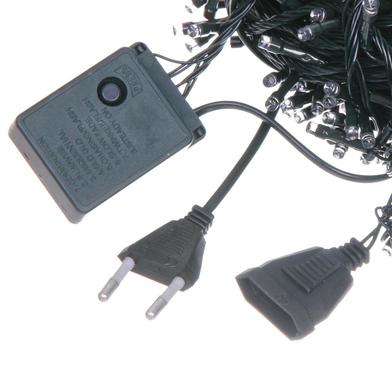 Гирлянда для дома 24м 280 ламп LED зелен.пров.,8 реж, IP-20, Розовый (возможность соединения)