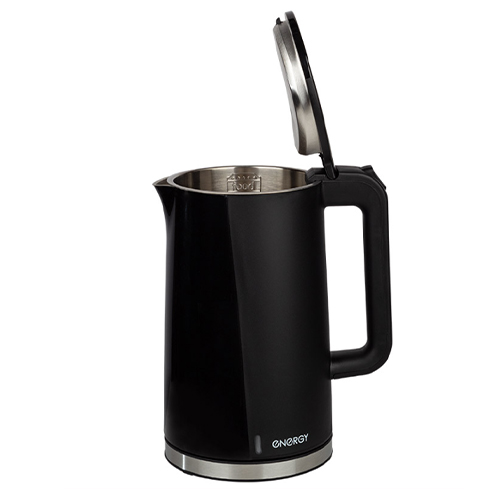 Чайник ENERGY E-208 (1,7 л) черный, двойной корпус