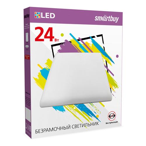 Светильник светодиодный безрамочный BDLS Smartbuy квадрат 24Вт/6500К, SBL-BDLS-24-65K