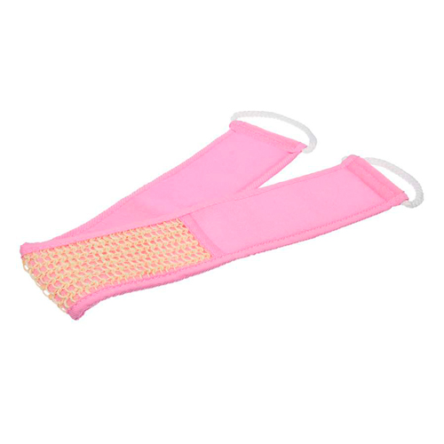 Мочалка из сизаля, лента, с веревочными ручками, 8х70 см (8х80 см с ручками), hard, 4 цвета, "Банные штучки"