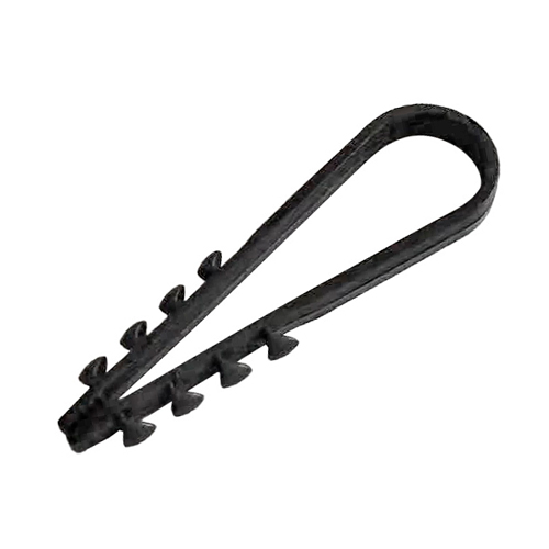 Дюбель-хомут для круглого кабеля 11x18 мм, 100 шт, SBE-CJ-18-b нейлон, черный