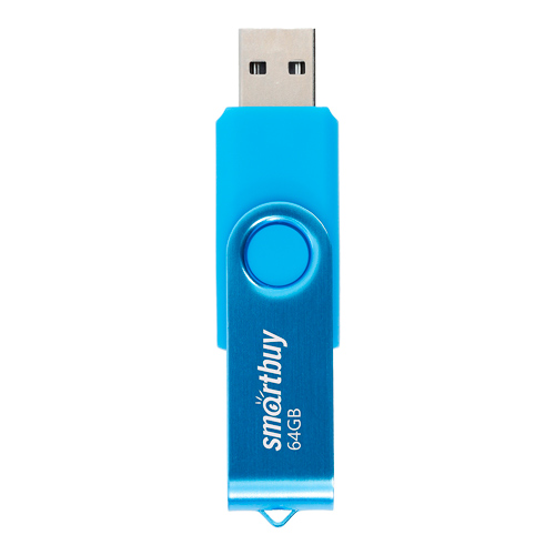 Флеш-накопитель UFD 2.0 Smartbuy 064GB Twist Blue, SB064GB2TWB