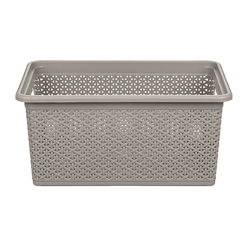 Корзина универсальная 15 л Homver Wenge 221305735/04, прямоугольная, 398х273х172 мм, серая