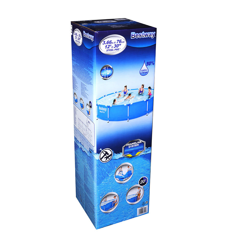 BESTWAY Бассейн каркасный, Fe 45%, PVC 54%, 366см x 76см, 56706