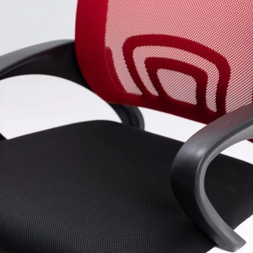 Кресло офисное, компьютерное TRON A1 сетка Prestige, хром, красный-черный